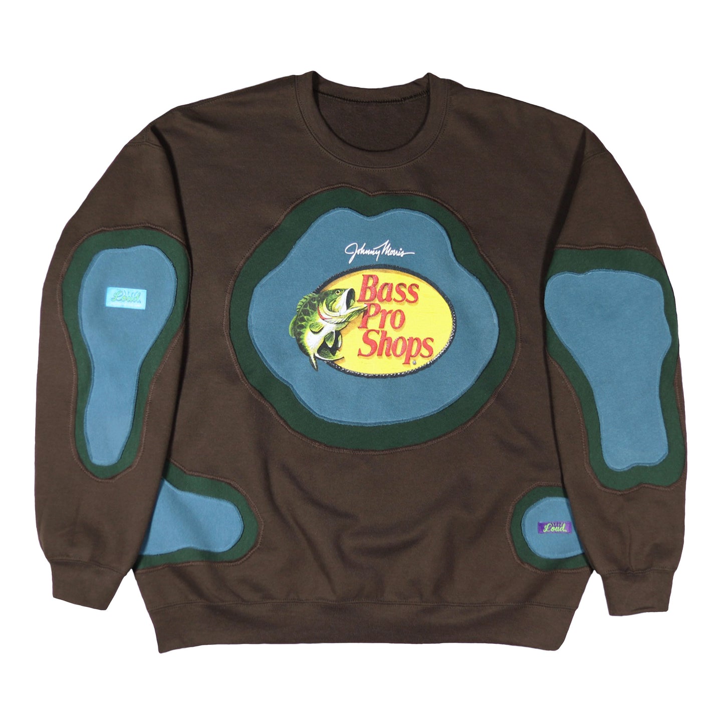 Loud Aura BPS Crewneck - Brown/Pond Blue