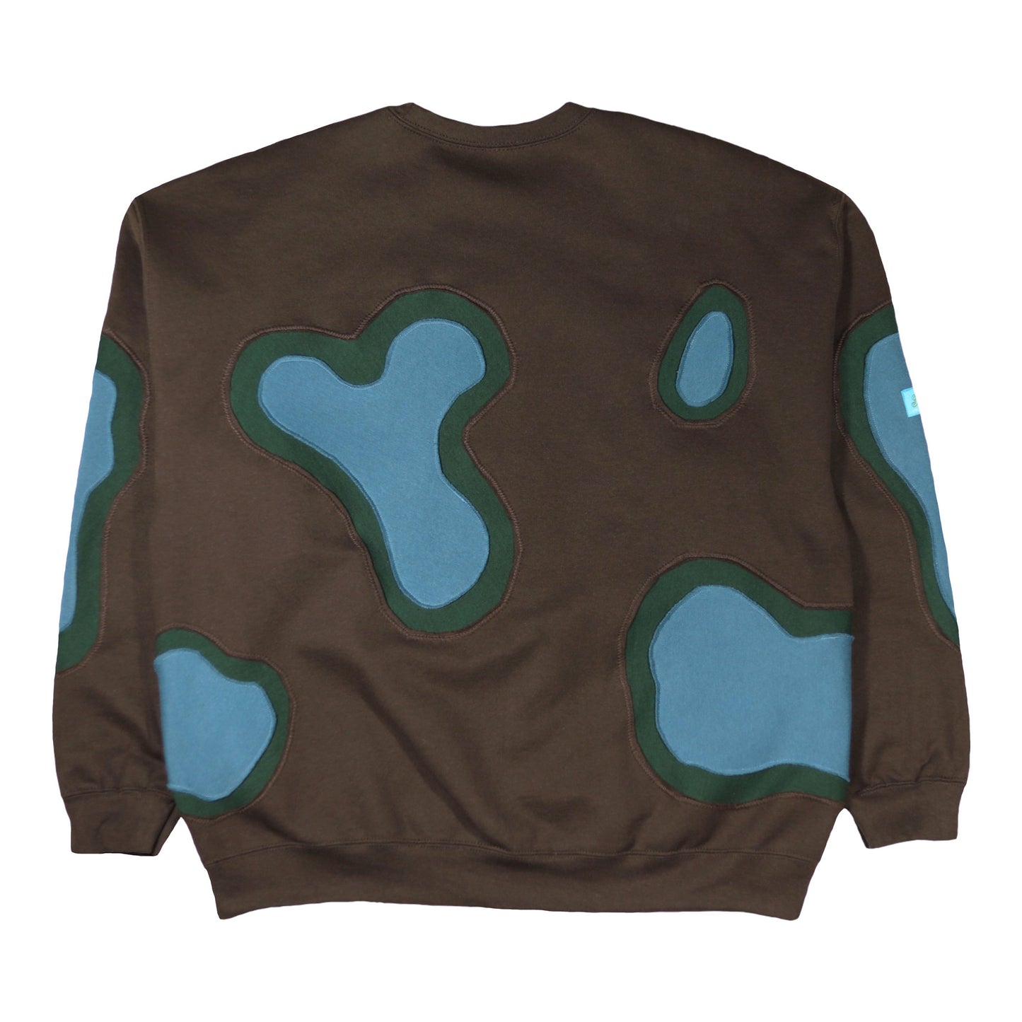 Loud Aura BPS Crewneck - Brown/Pond Blue