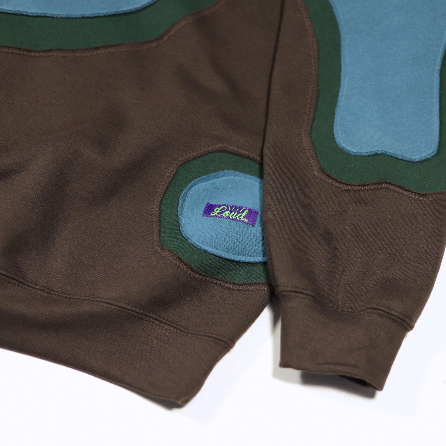 Loud Aura BPS Crewneck - Brown/Pond Blue