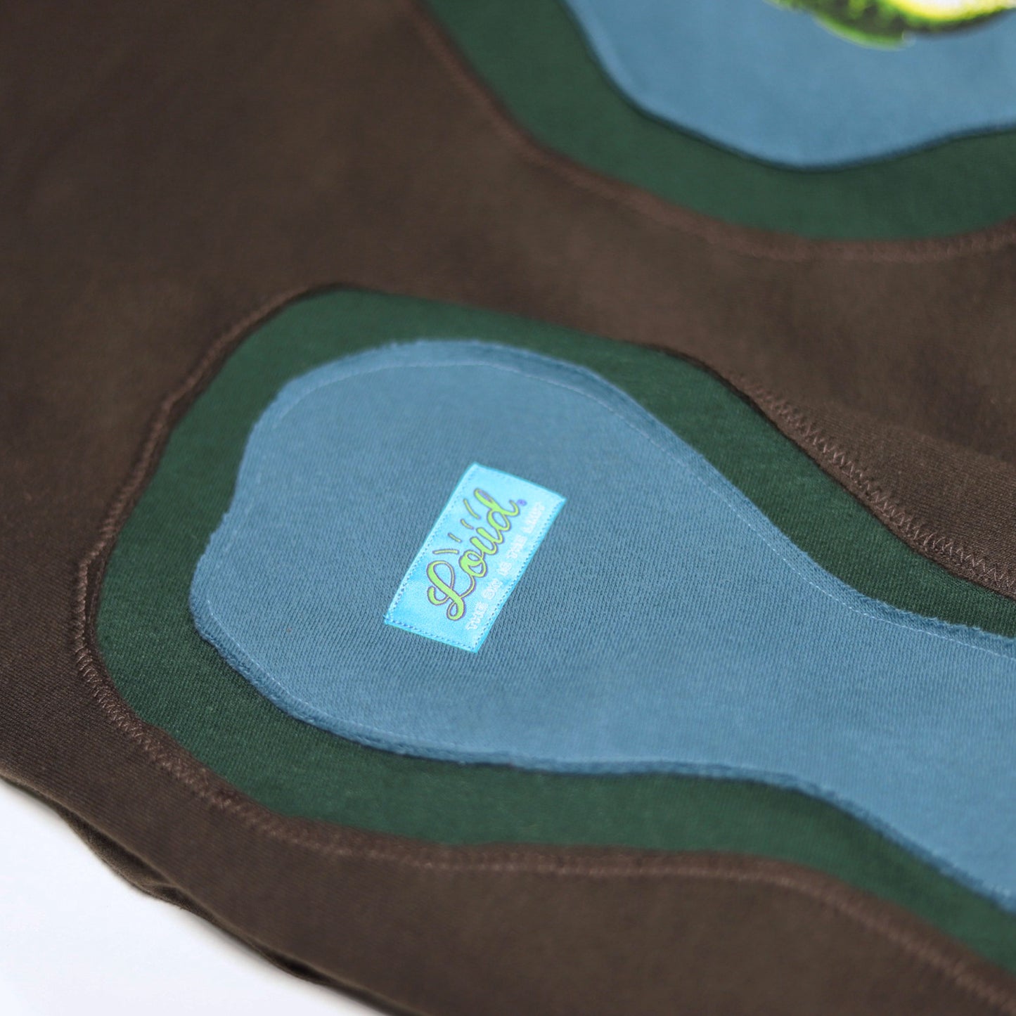 Loud Aura BPS Crewneck - Brown/Pond Blue