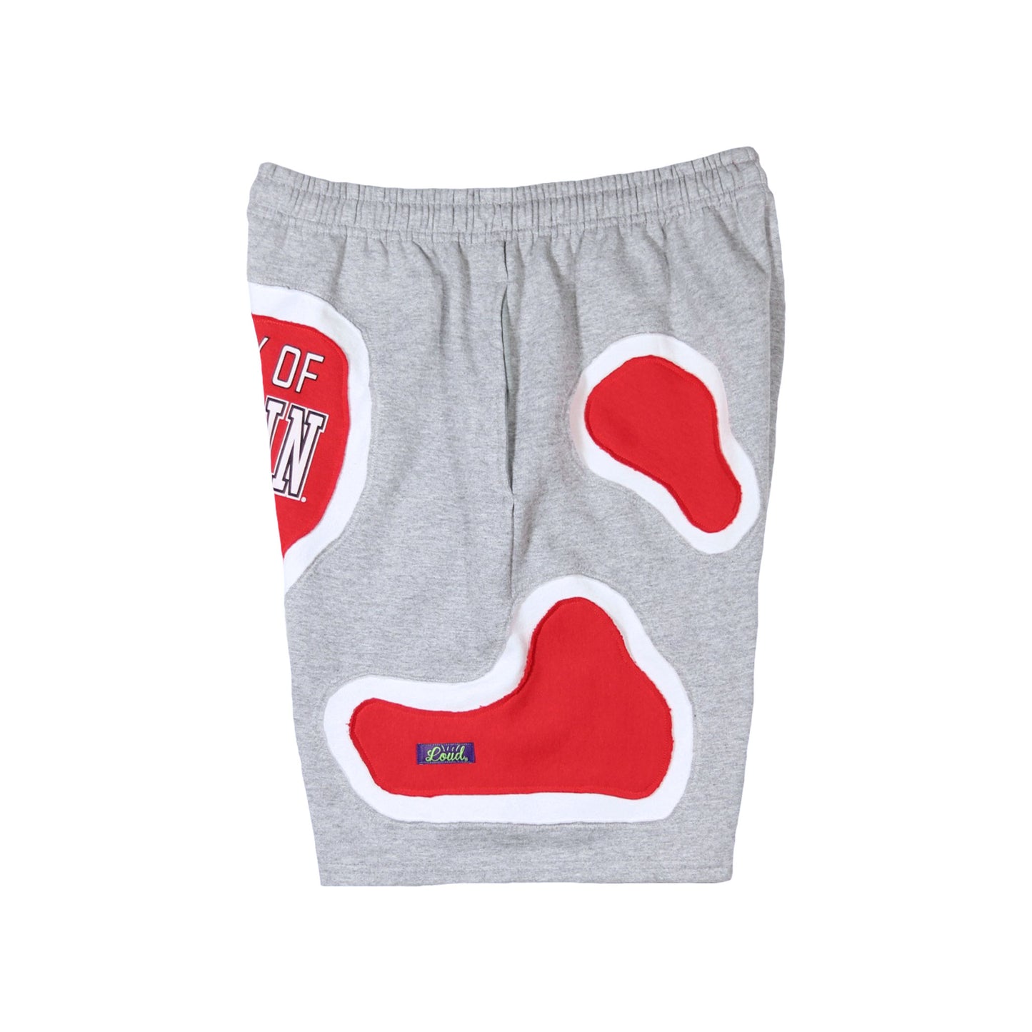 Loud Aura Madison Shorts - Heather Grey/Red