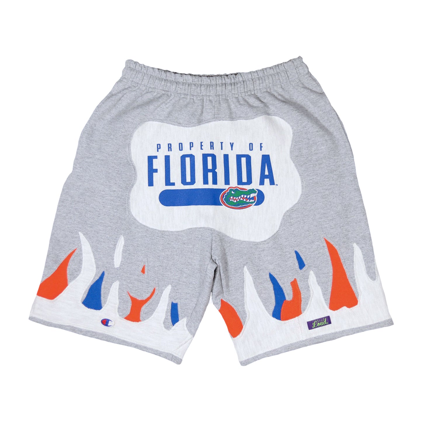 Loud Flames Gainesville Shorts - Heather Grey/Off White