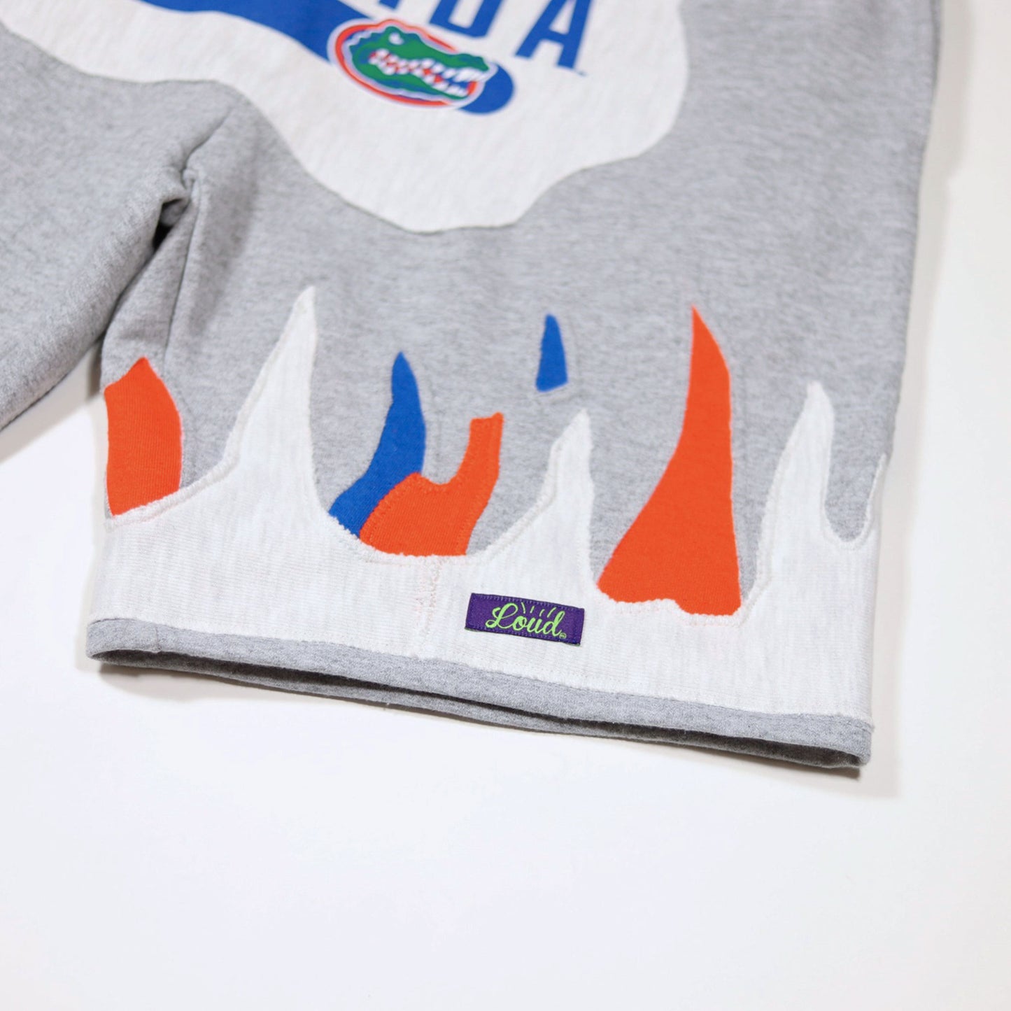 Loud Flames Gainesville Shorts - Heather Grey/Off White