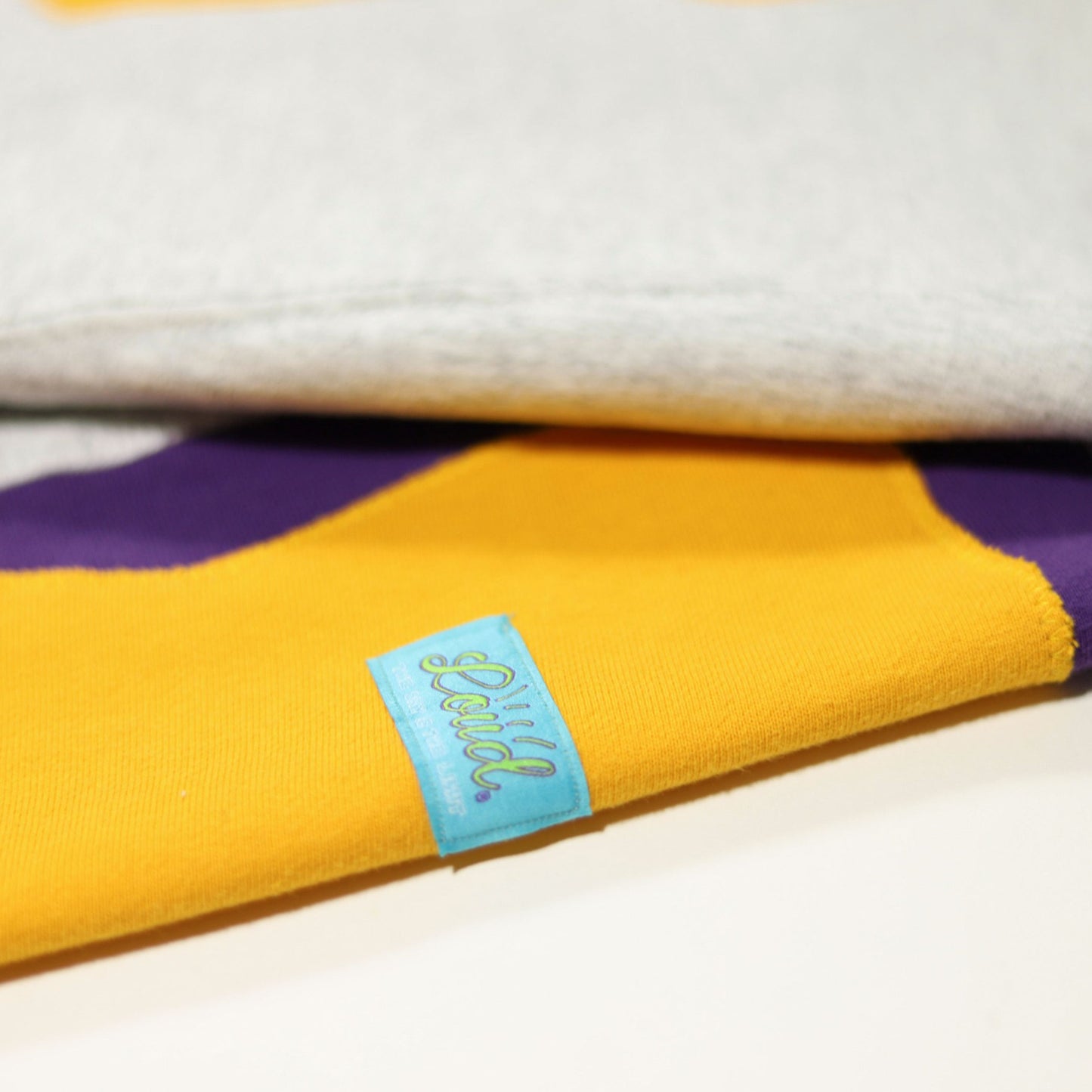 Loud Aura Los Angeles Hoodie - Ash Grey/Purple/Gold