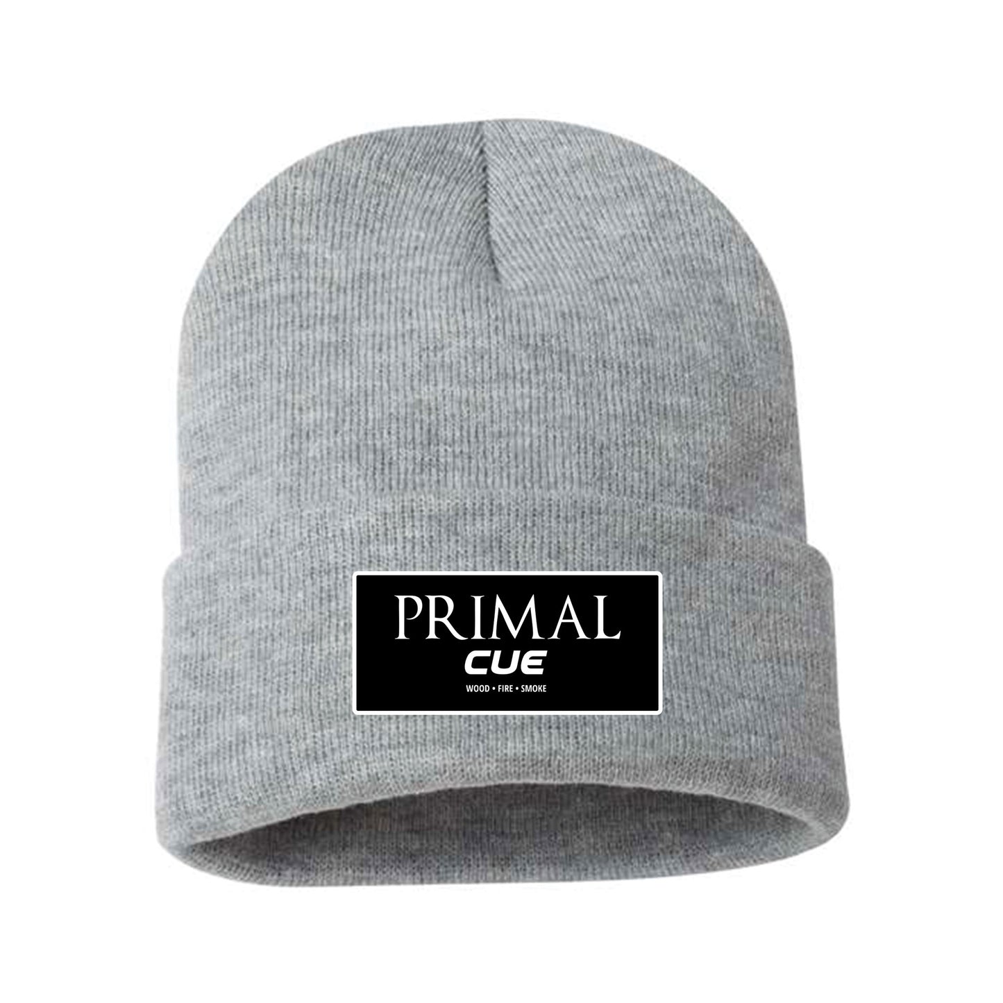 Wood Fire Smoke Logo Beanie - Light Grey