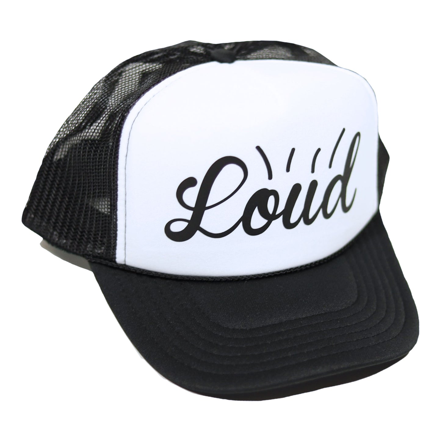 Loud Logo Trucker Hat - Black/White/Black