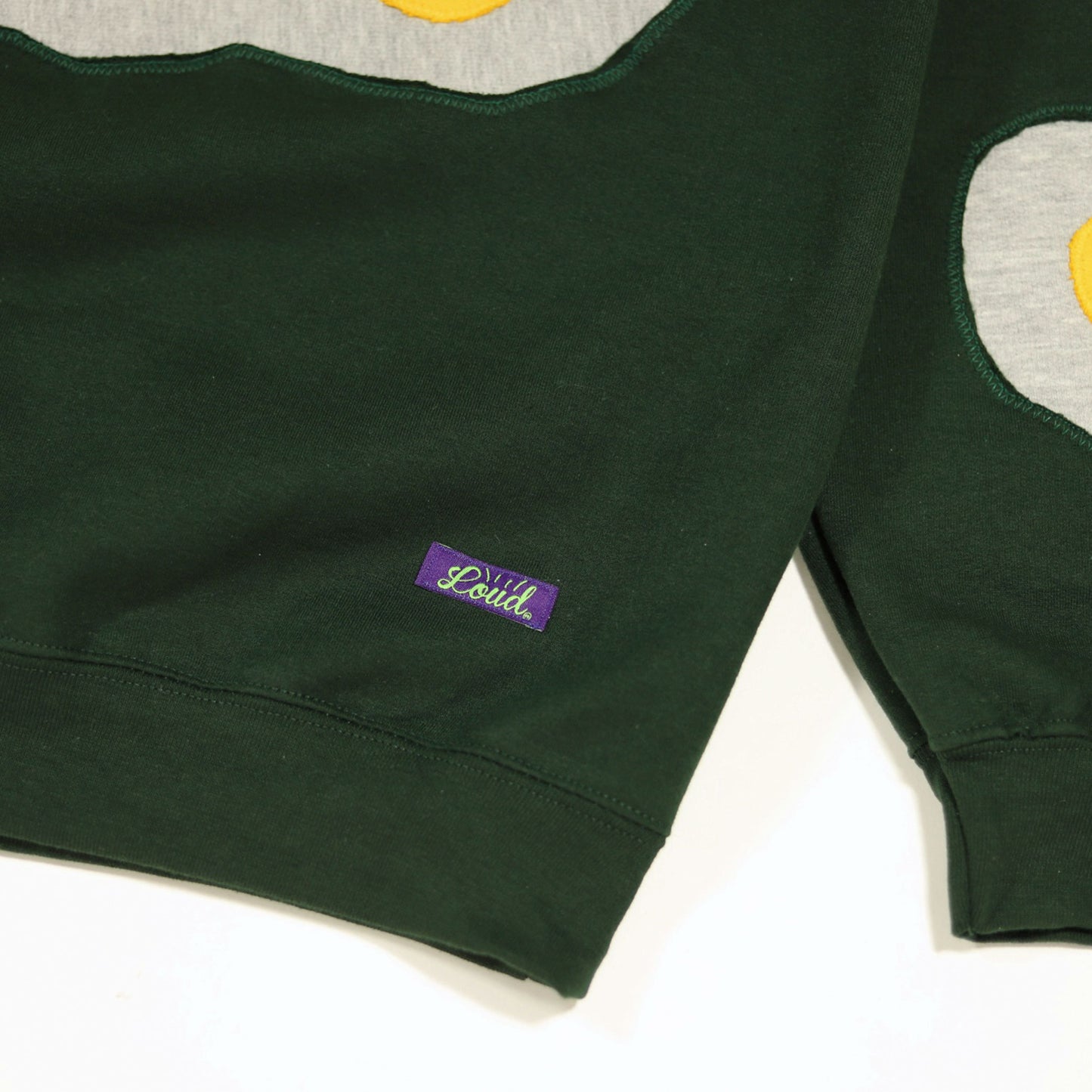 Loud Aura Green Bay Crewneck - Dark Green/Yellow/Grey