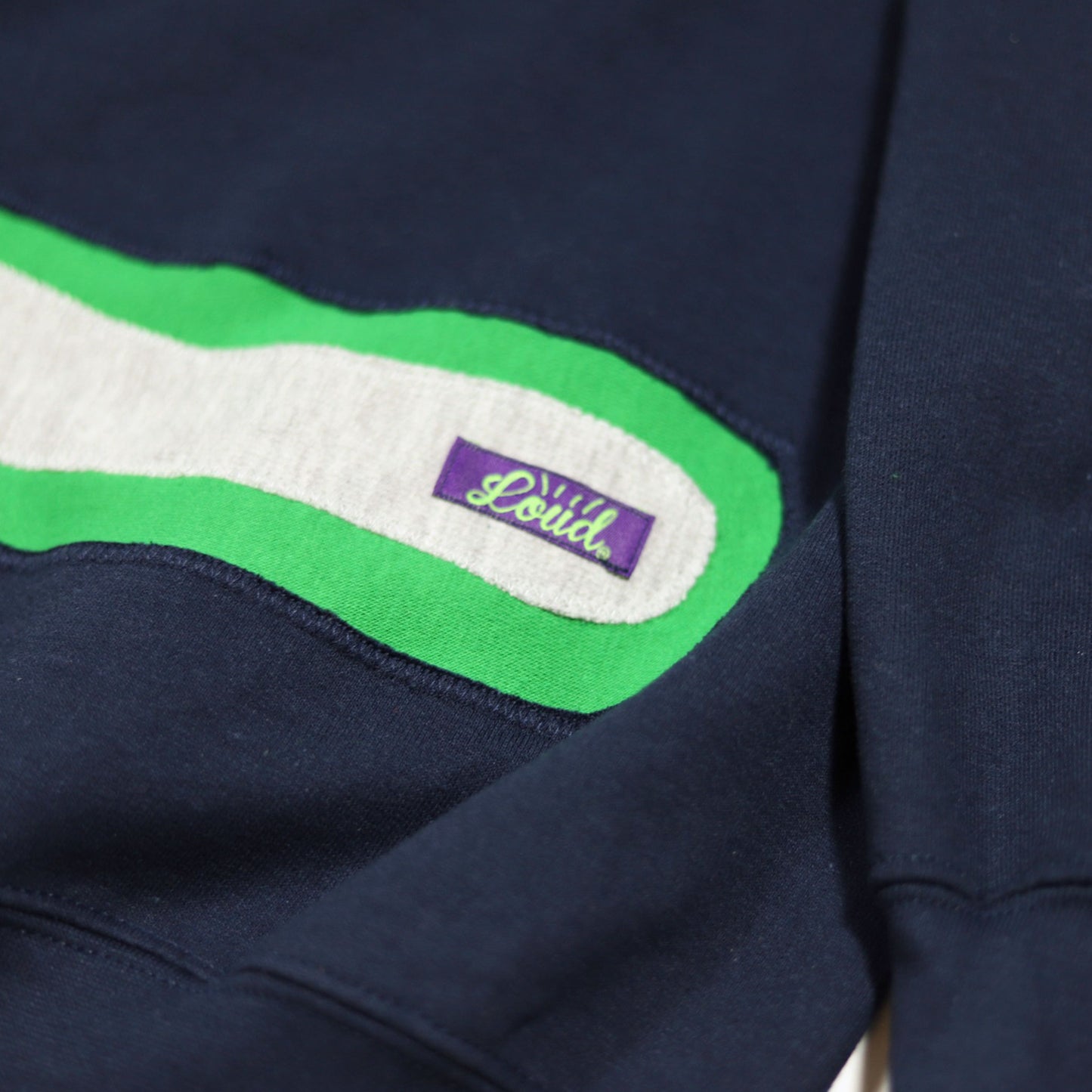 Loud Aura Seattle Crewneck - Navy/Grey/Kelly