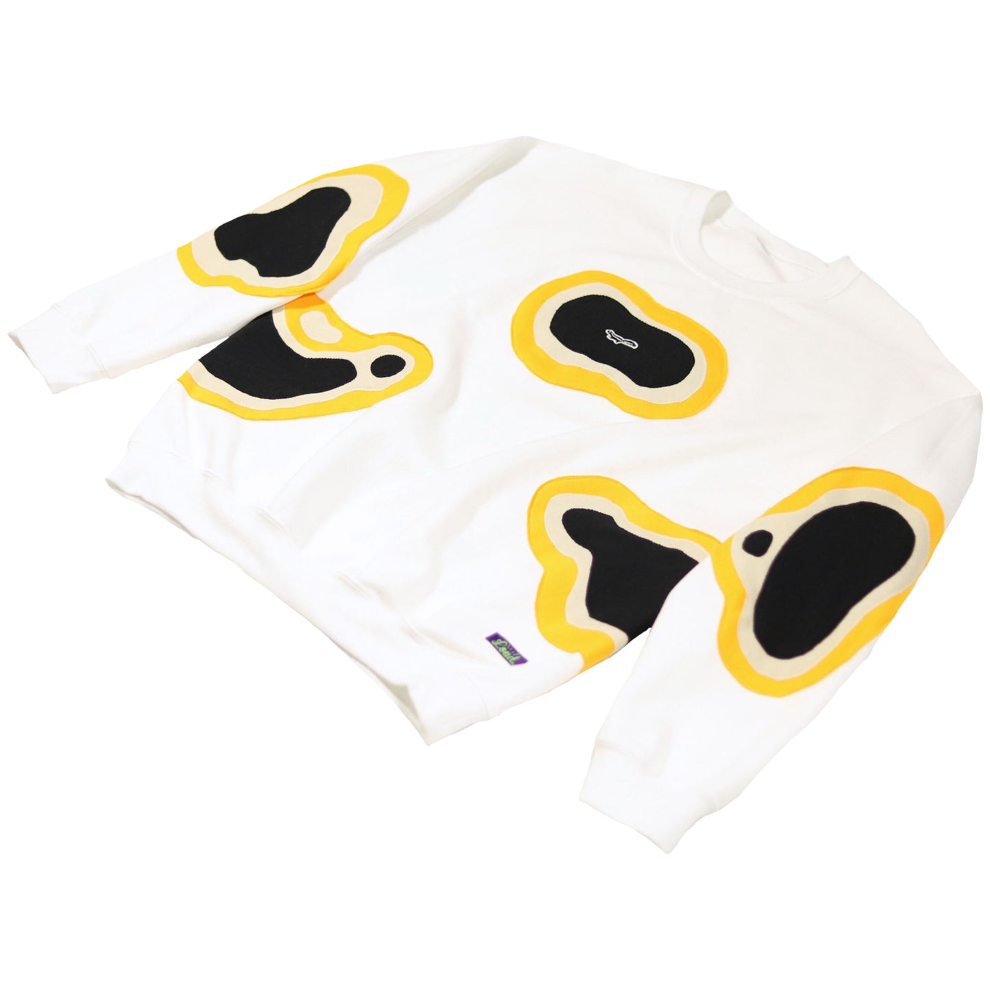 Loud Aura Crewneck - White/Gold/Cream/Black