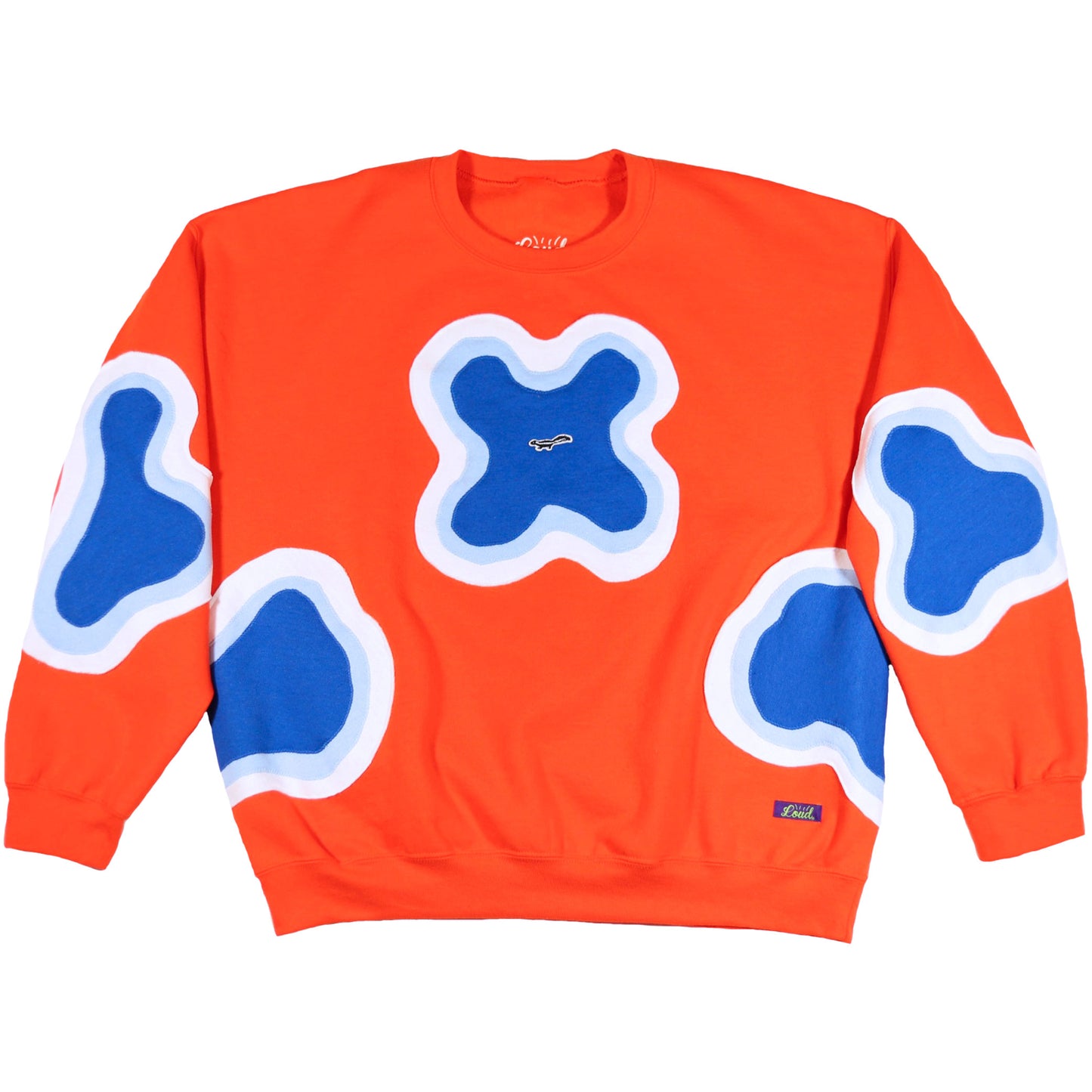 Loud Aura Crewneck - Orange/White/Sky/Royal