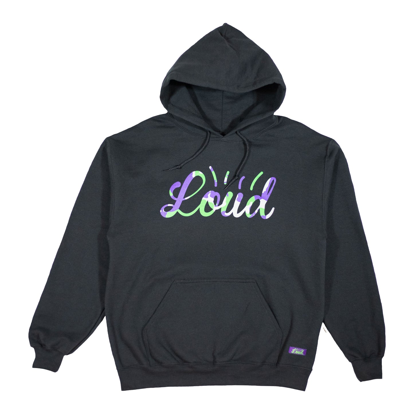 Camo Loud Logo Hoodie - Black