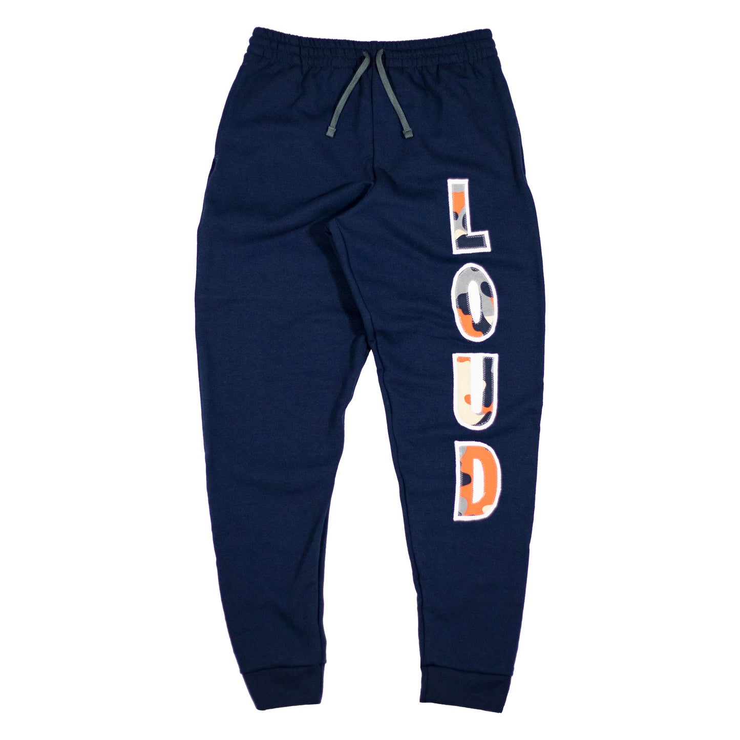 Loud Camo Fleece Joggers - Navy/White
