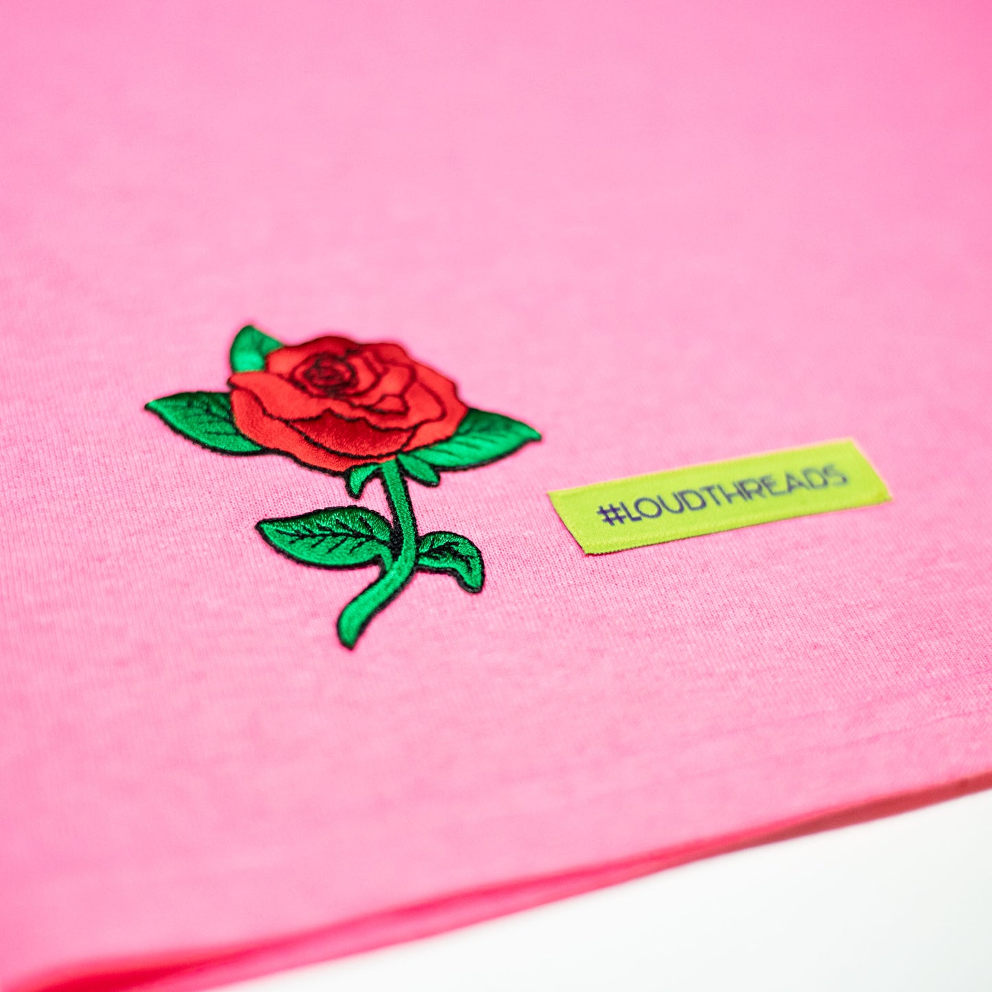 Loud Logo Rose Tee - Neo Pink