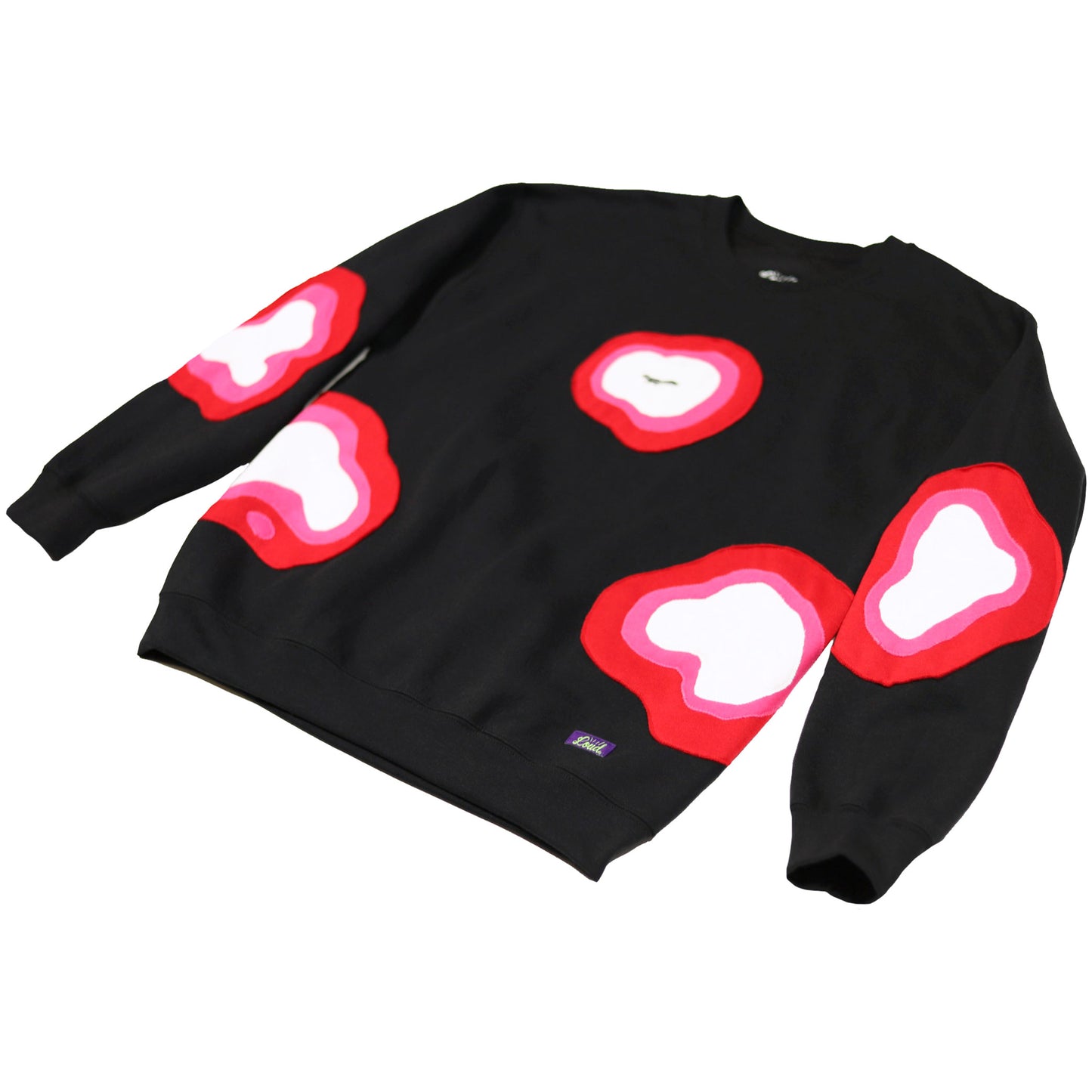 Loud Aura Crewneck - Black/Red/Fuchsia/White
