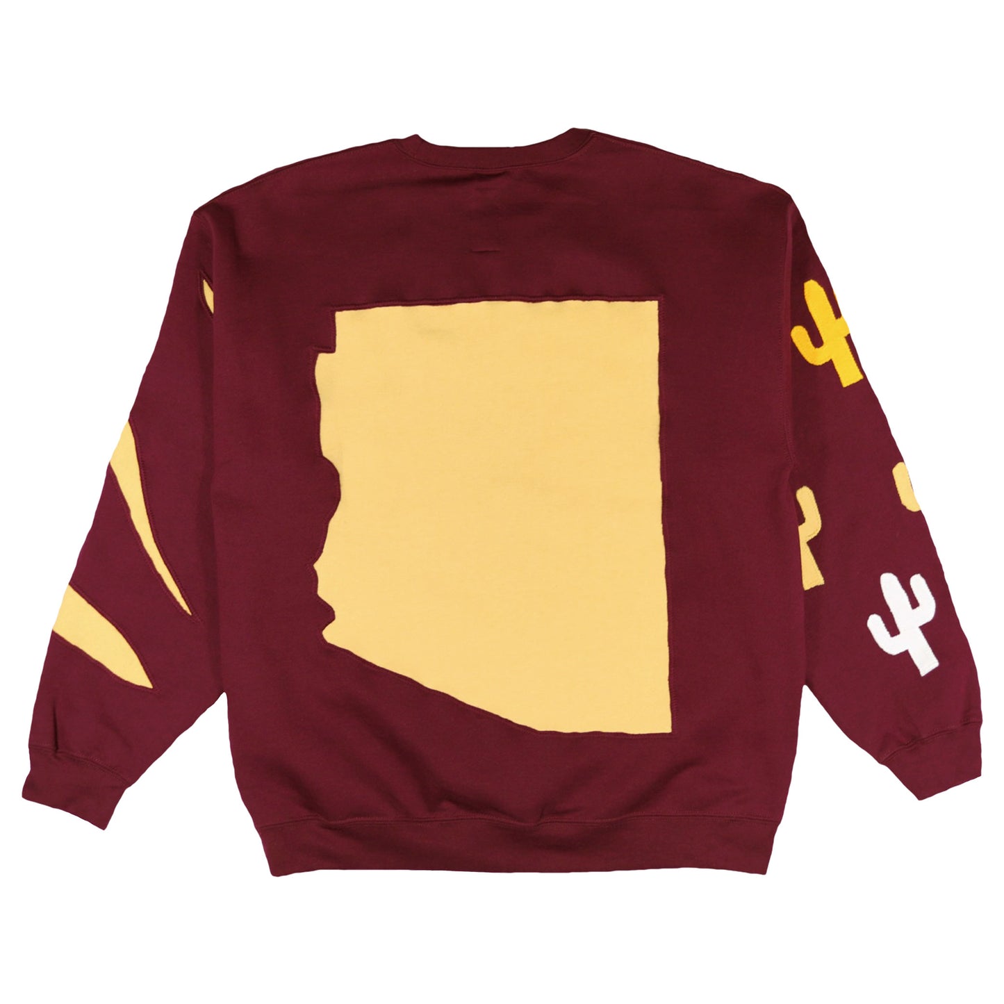 Loud Rising Tempe Crewneck - Maroon/Gold/Yellow