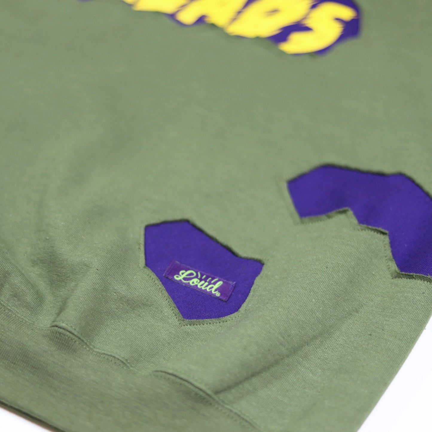 Loud Bedrock Crewneck - Olive/Grape