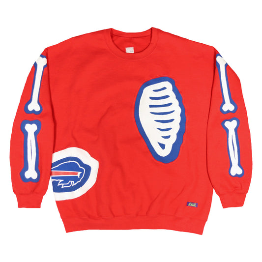 Loud Bones Buffalo Crewneck - Red/White/Royal