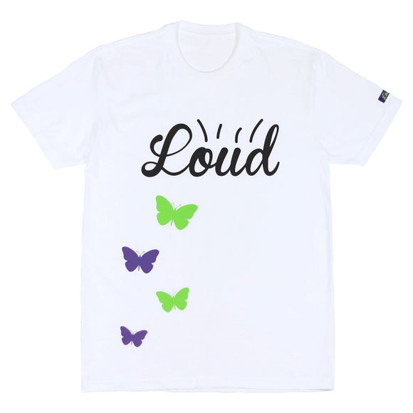 Loud Butterflies Tee - White