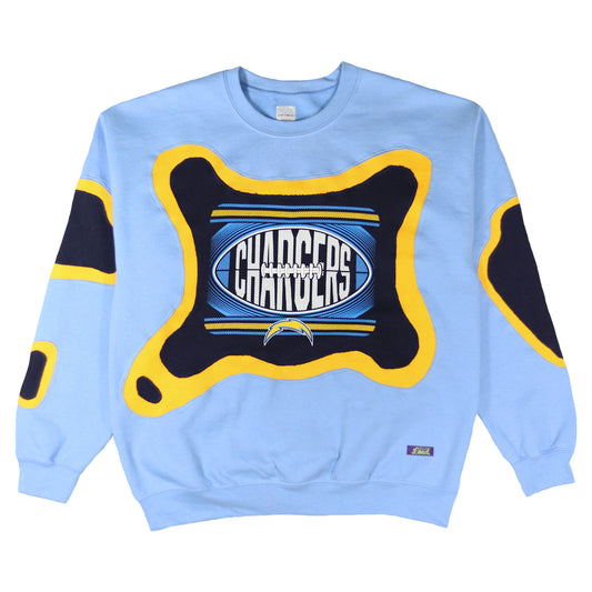 Loud Aura Los Angeles Crewneck - Sky Blue/Gold/Navy