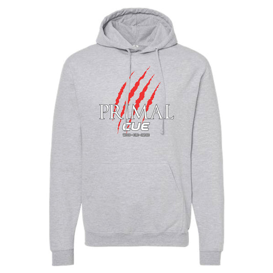 Primal Cue Crew Logo Hoodie - Heather Grey