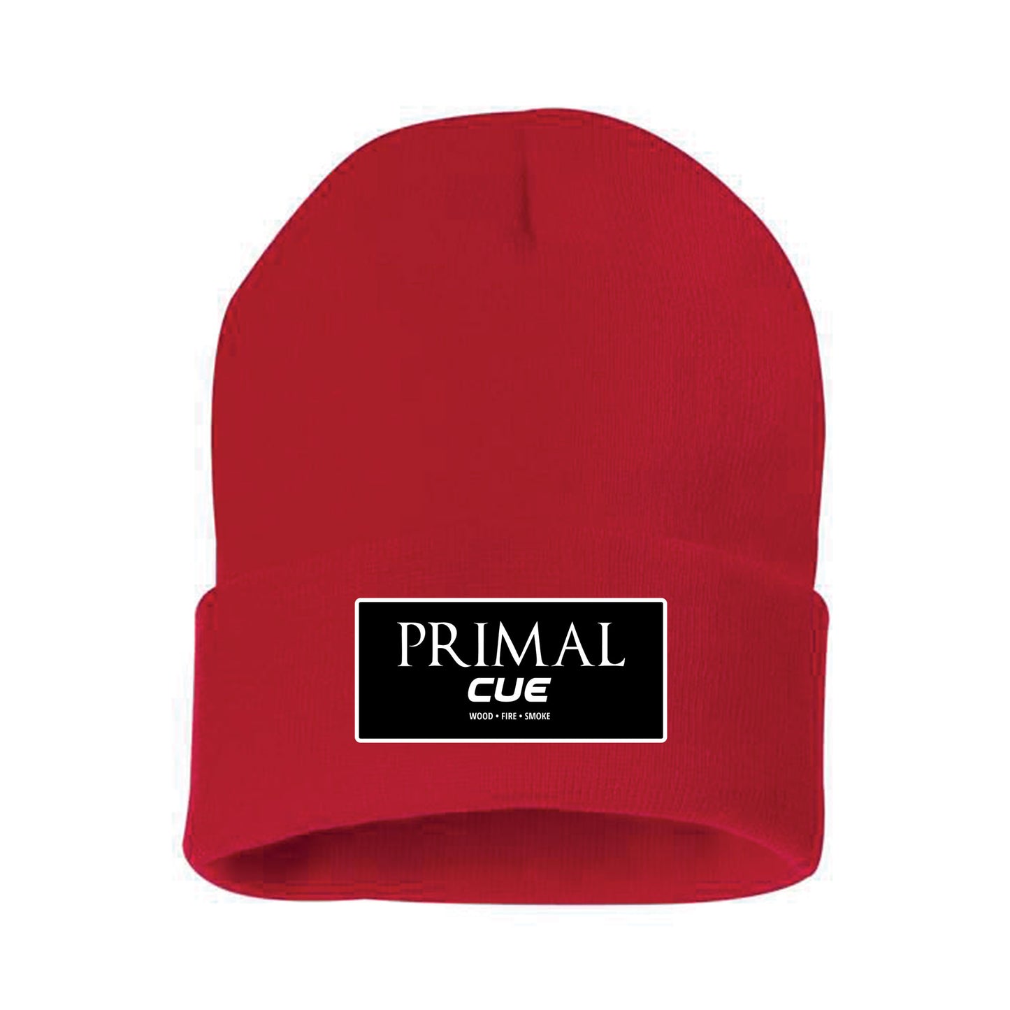 Wood Fire Smoke Logo Beanie - Red