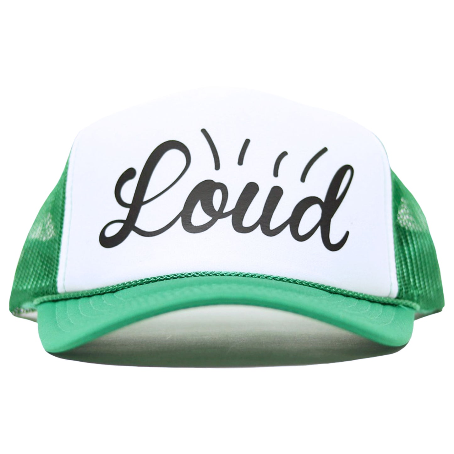 Loud Logo Trucker Hat - Green/White/Black