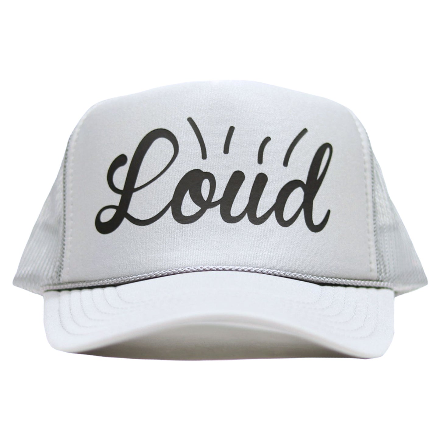 Loud Logo Trucker Hat - Silver/Black