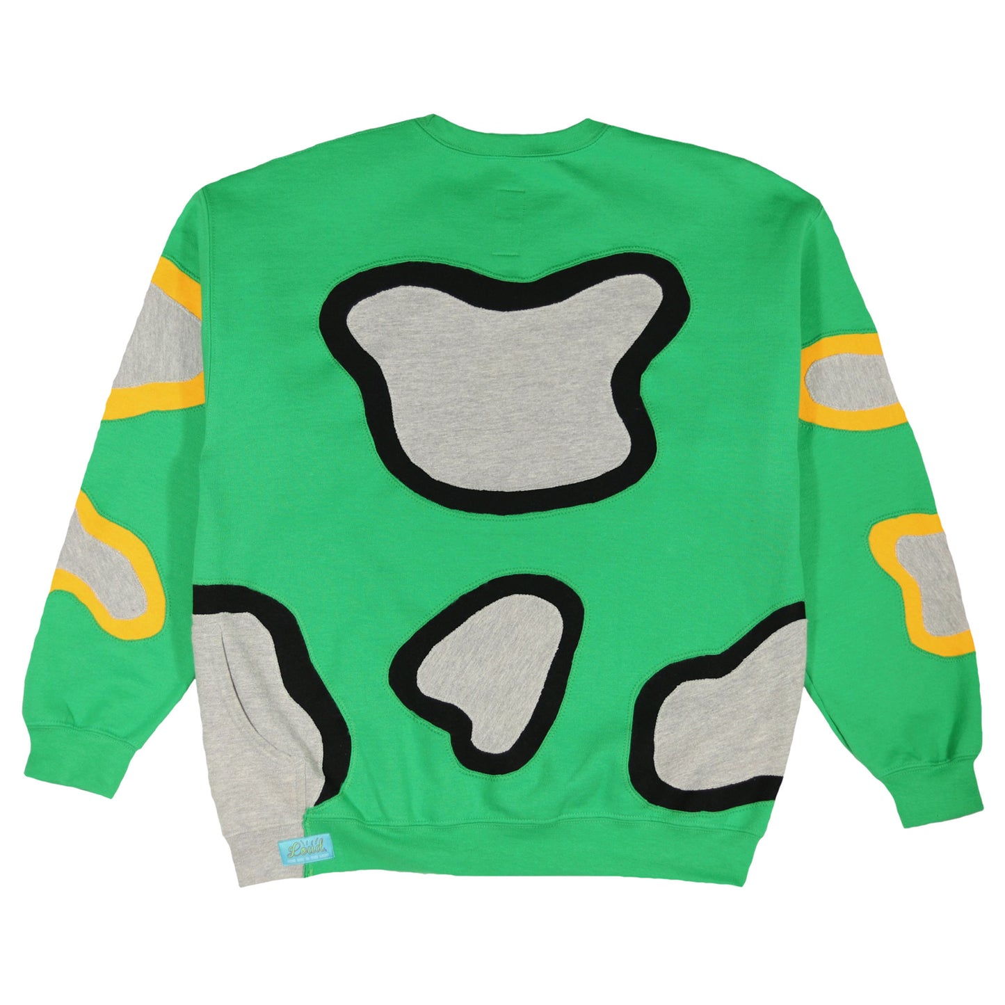Loud Aura Eugene Crewneck - Green/Black/Yellow/Grey