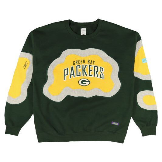 Loud Aura Green Bay Crewneck - Dark Green/Yellow/Grey