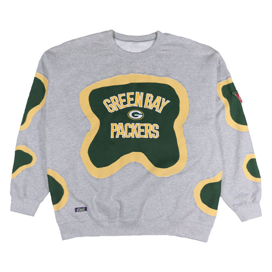 Loud Aura Green Bay Crewneck - Grey/Dark Green/Yellow