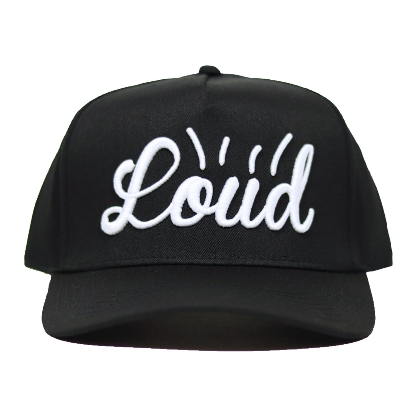 Loud Logo Baseball Hat - Black/White