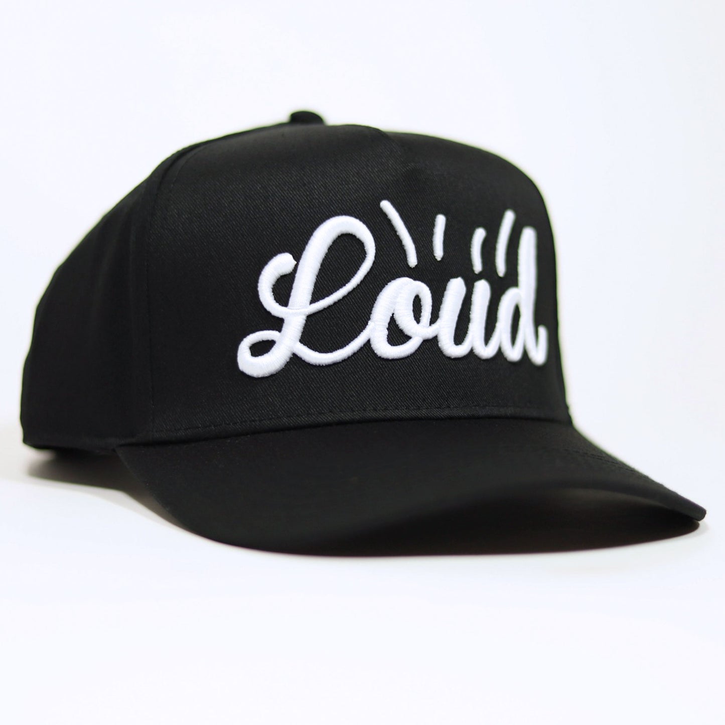 Loud Logo Baseball Hat - Black/White