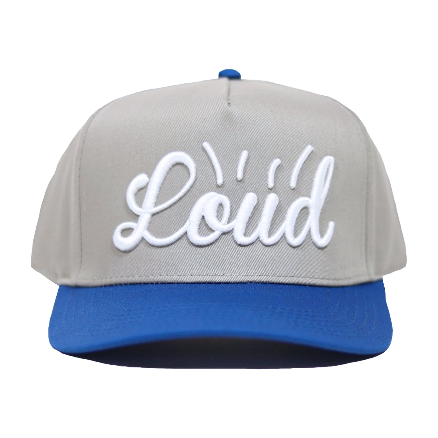 Loud Logo Baseball Hat - Royal/Grey/White