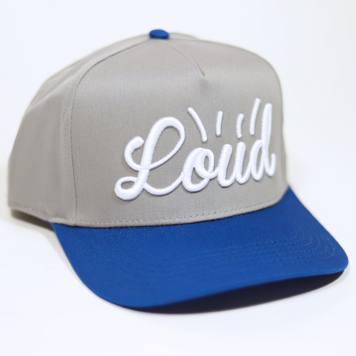 Loud Logo Baseball Hat - Royal/Grey/White