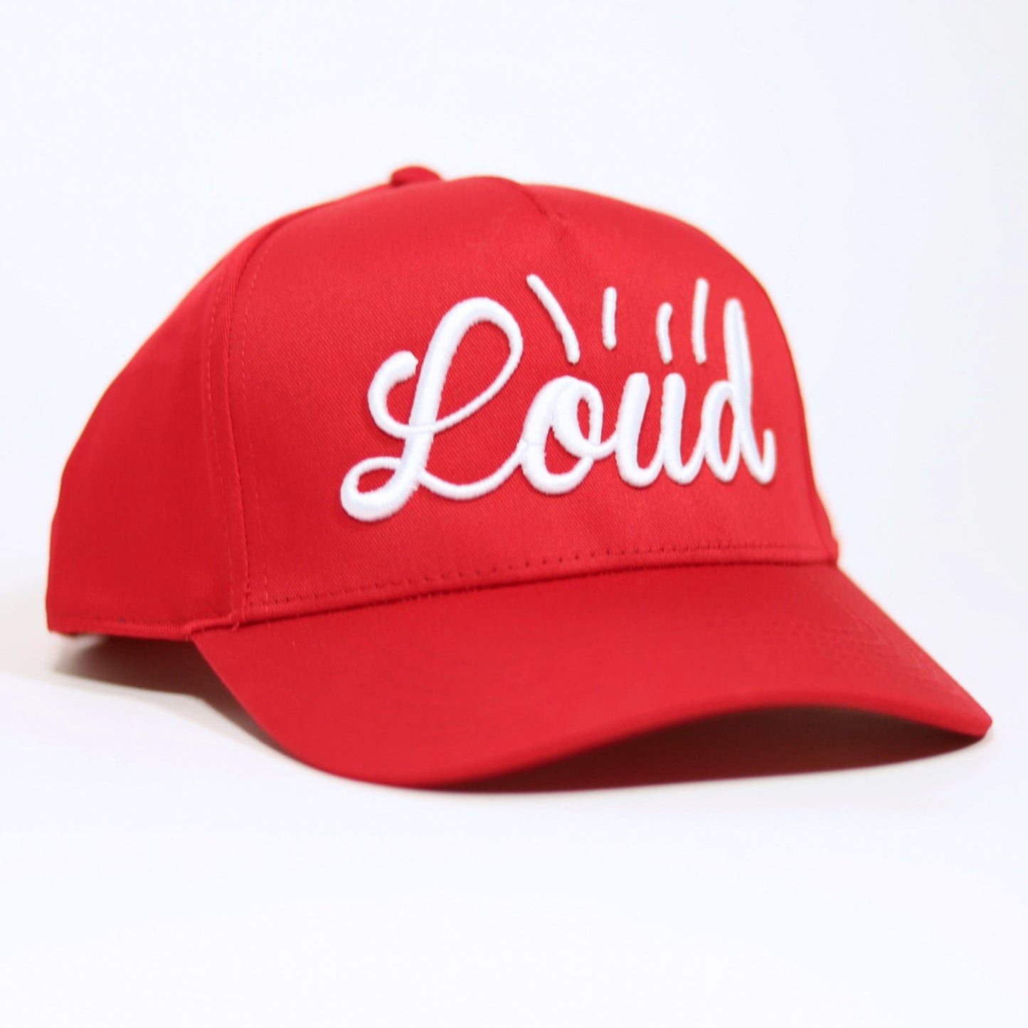 Loud Logo Baseball Hat - Red/White