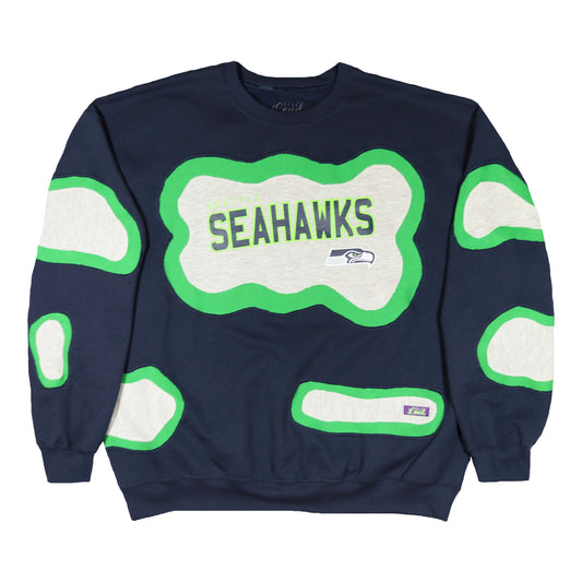 Loud Aura Seattle Crewneck - Navy/Grey/Kelly