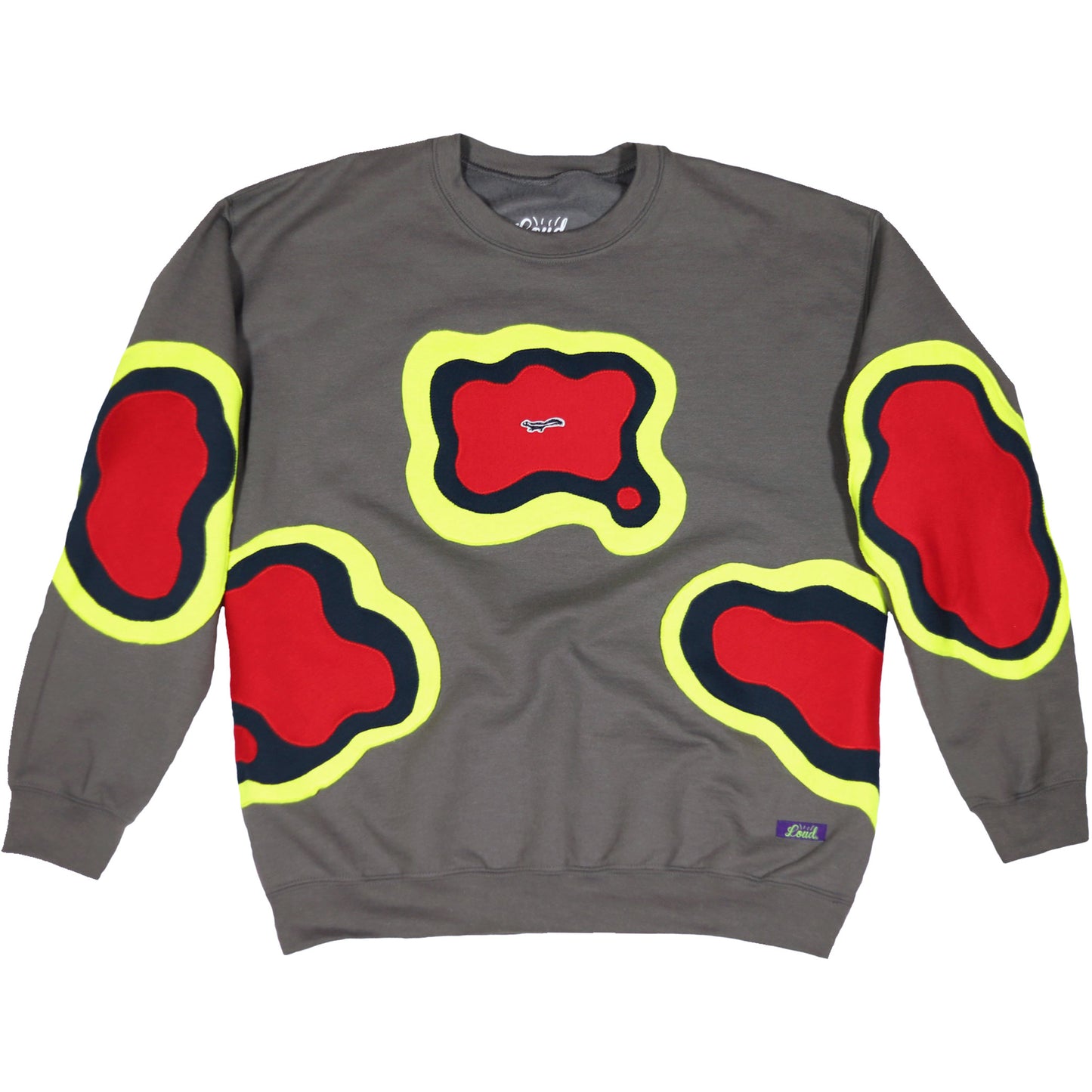 Loud Aura Crewneck - Steel/Lemon/Navy/Red