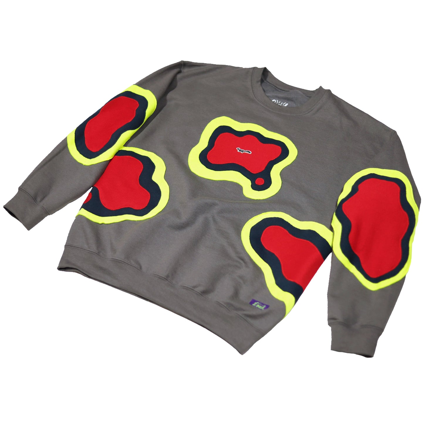 Loud Aura Crewneck - Steel/Lemon/Navy/Red