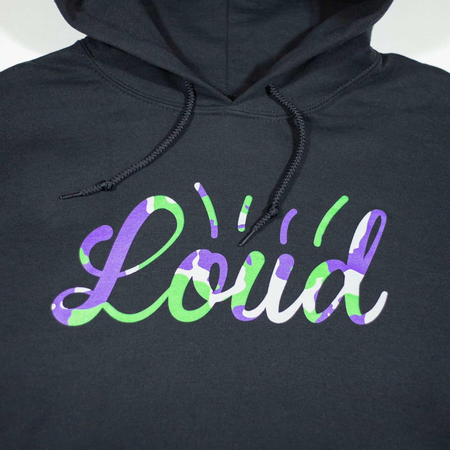 Camo Loud Logo Hoodie - Black