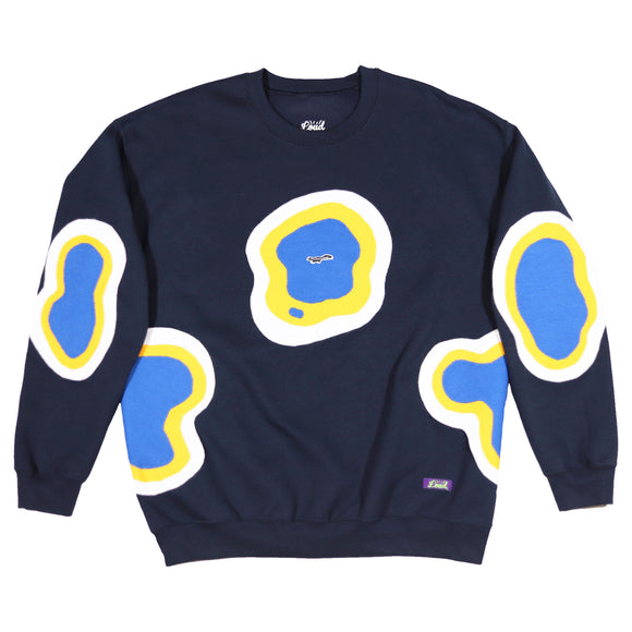 Loud Aura Crewneck - Navy/White/Gold/Royal