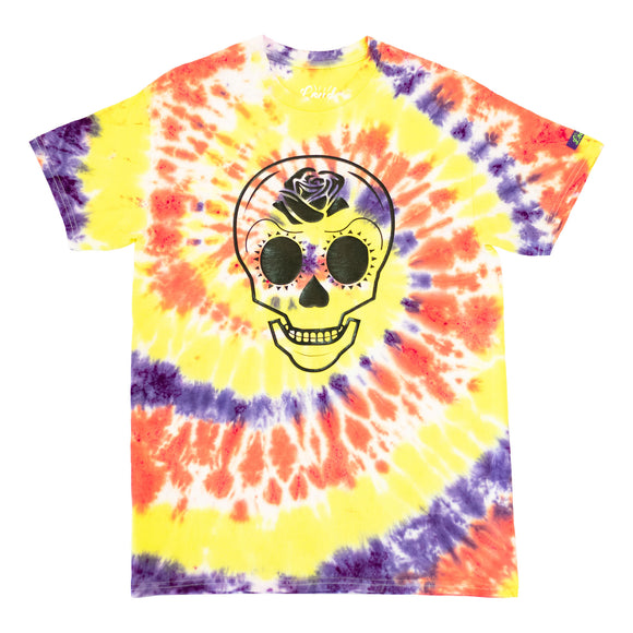 Dia de Muertos Skull Tee - Candy Swirl