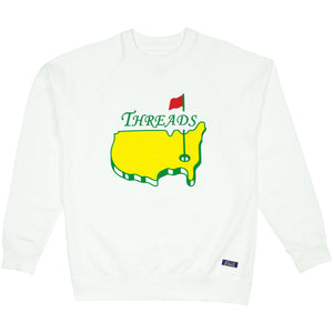 Green Jacket Terry Crewneck - White