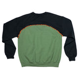 Chunky Yarn Crewneck - Black/Olive