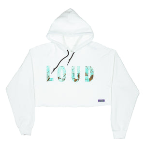 Loud Treeshaker Crop Hoodie - White